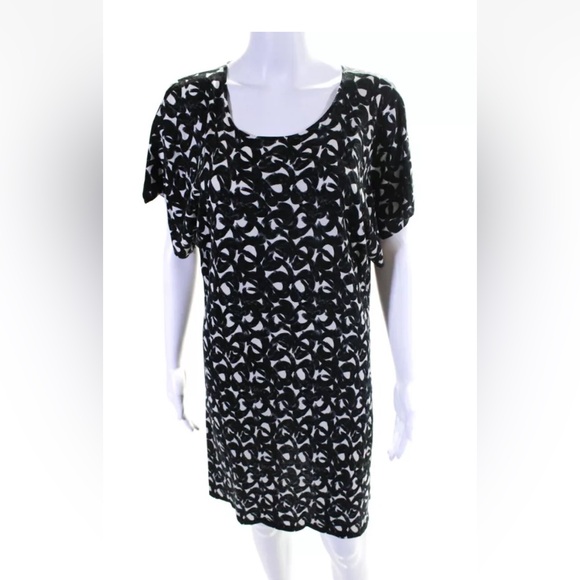 Garnet Hill silk/cotton lightweight knee length dress! Abstract print! Size Med - Picture 13 of 15